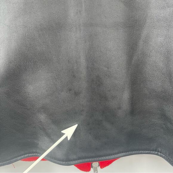 PENDLETON Vest Vintage Black 100% Leather Zip Up Red Fleece Interior Size Small - Picture 9 of 13